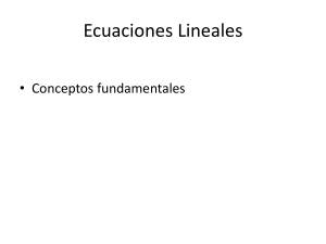 Ecuaciones Lineales: Conceptos Fundamentales