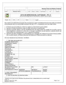 Acta de Derechos del Capturado FPJ-6 Colombia