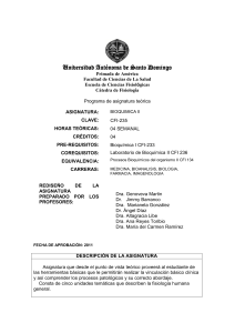 Programa de Bioqu&iacute;mica II UASD - Metabolismo Celular