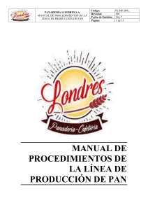 Manual Producci&oacute;n de Pan Panader&iacute;a Londres