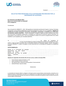 Solicitud Registro T&iacute;tulo Extranjero Universidad Guayaquil