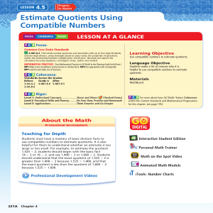 Estimate Quotients with Compatible Numbers | Grade 4 Math