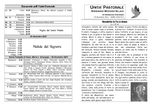 Bollettino Parrocchiale: IV Domenica d'Avvento 2021 - Unit&agrave; Pastorale Barbarano Mossano Villaga