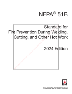 NFPA 51B 2024: Fire Prevention During Welding & Hot Work