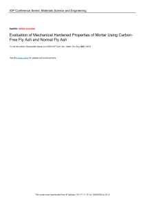 Mechanical Properties of Mortar with Carbon-Free Fly Ash