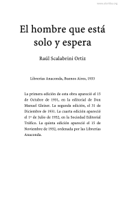 El hombre que est&aacute; solo y espera: Ensayo sobre el porte&ntilde;o