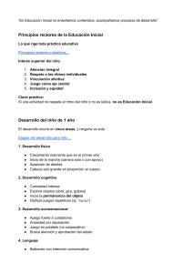 Principios de Educaci&oacute;n Inicial: Gu&iacute;a para el Desarrollo del Ni&ntilde;o de 1 A&ntilde;o