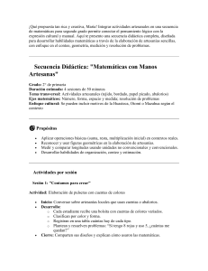 Secuencia Did&aacute;ctica: Matem&aacute;ticas con Manos Artesanas