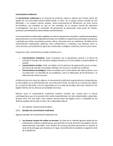 Sistemas de Conocimiento Tradicional: Definici&oacute;n y Ejemplos