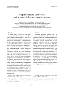 Terapia Dial&eacute;ctica Conductual: Aplicaciones Cl&iacute;nicas y Evidencia Emp&iacute;rica