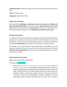 Actividad Mapa Sitio Web para Proyectos ODS