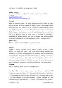 M&eacute;todo Pedag&oacute;gico Musical Dalcroze: Resumen y Principios