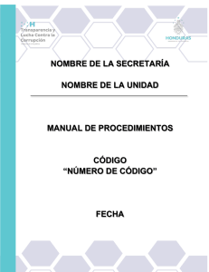 Manual de Procedimientos - Gu&iacute;a Oficial de Procedimientos