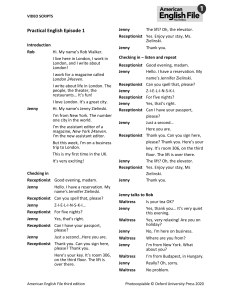 American English File 3rd Ed: Practical English Episode 1 Video Scripts