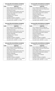 Evaluaci&oacute;n de escritura de himnos