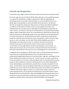 Cambio de Perspectiva: Reflexi&oacute;n sobre lecturas de COE