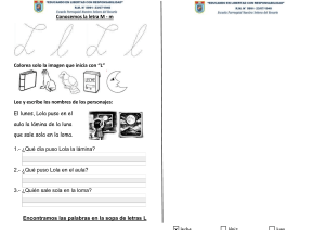 Conocemos la letra L - M - m