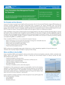 EPA Green Remediation BMPs Overview
