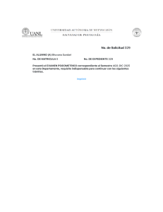 Constancia de Examen Psicom&eacute;trico UANL: Bhuvana Sundari