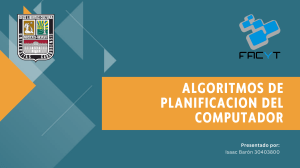 Algoritmos de Planificaci&oacute;n del Computador