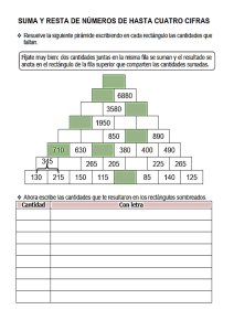 Hoja de trabajo piramidal de suma y resta