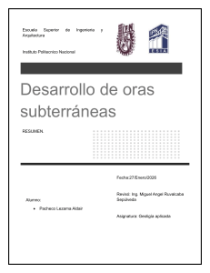 Geolog&iacute;a Aplicada y Gesti&oacute;n de Riesgos en el Desarrollo de Obras Subterr&aacute;neas
