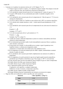 Unidad III: Calor y Temperatura