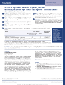 Potassium Treatment in Ventricular Arrhythmia: Clinical Trial Summary