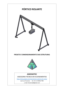 P&Oacute;RTICO ROLANTE - C&Aacute;LCULO ESTRUTURAL