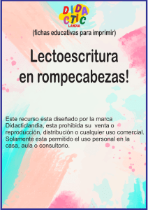 Lectoescritura en rompecabezas: Fichas educativas