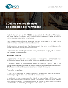 Tiempos de desmolde del hormig&oacute;n: Gu&iacute;a NCh 170:2016