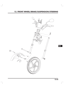 Motorcycle Front Wheel, Brake, Suspension & Steering Service Manual