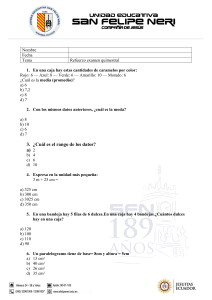 Refuerzo examen quimestral matem&aacute;ticas
