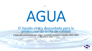 Agua en la Ganader&iacute;a Lechera 
