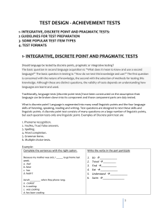 Test Design - Achievement Tests