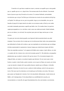 Reflexi&oacute;n sobre el viaje de la danza