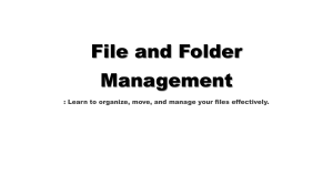 File and Folder Management Tutorial