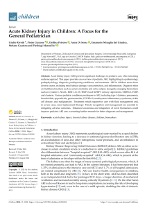 Acute Kidney Injury in Children: A Focus for General Pediatricians