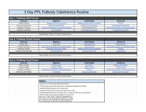 3-Day PPL Fullbody Calisthenics Routine