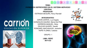 Farmacos Depresores del Sistema Nervioso Central