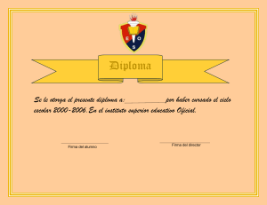 Plantilla de Diploma: Certificado Oficial de Finalizaci&oacute;n Escolar