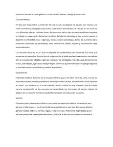 Inserci&oacute;n docente en aulas multigrado: colaboraci&oacute;n y adaptaci&oacute;n