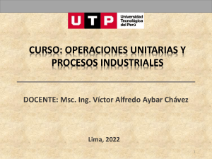 Ejercicios de Operaciones Unitarias y Procesos Industriales