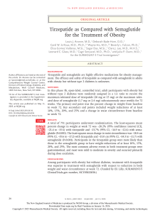 Tirzepatide vs Semaglutide for Obesity Treatment | NEJM Study