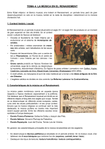 La M&uacute;sica en el Renacimiento: Contexto, Caracter&iacute;sticas y Formas Musicales