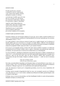 An&aacute;lisis del Soneto XXIII de Garcilaso de la Vega