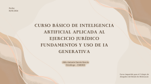 Curso B&aacute;sico de IA para Abogados: Fundamentos y Uso de IA Generativa