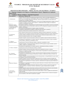 NTS-009/23: Checklist del Programa de Seguridad y Salud en el Trabajo