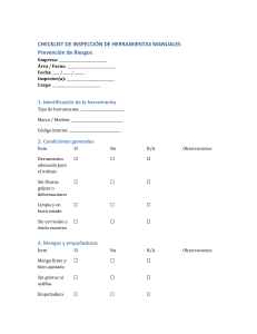 Checklist Herramientas Manuales PR-1