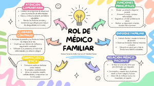 Rol del M&eacute;dico Familiar: Funciones y Enfoque Educativo